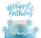 mciskin 7pcs Frozen Birtdhay Cake Toppers,Blue Snowflake 5th Birthday Decorations for Girl,5 Cake Topper,Frozen Cake Decorations,Blue Silver Cupcake Toppers for Snowflake Themed Party Decorations