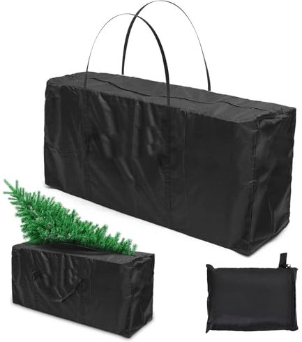 Forbabe Auflagentasche 173x76x51cm 210D Oxford Groß Gartenauflagen Schutzhülle Wasserdicht Gartenpolster Aufbewahrung Tasche mit Tragegriff für Weihnachtsbaume Auflagen