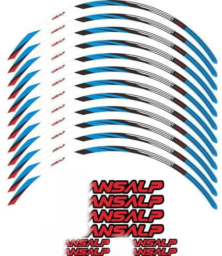MPODYTSF Adesivo Decalcomania per Honda Transalp XL 600 V XL 650 V 1988-2001 2002 2003 2004 2005 2006 2007 Ruota Moto Adesivo Rim Stripe Accessori(Blue)