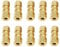 10 Stück Bremsleitungsverbinder, 4,75mm 3/16 Bremsleitung Verbinder, Bremsleitungsverbinder ohne zu Bördeln Verbinder für Bremsleitung, Messing