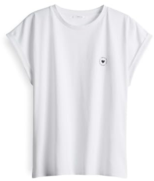 OPUS Damen Kurzarmshirt | SPARIS T-Shirt Regular aus nachhaltigem Organic Cotton White, 38