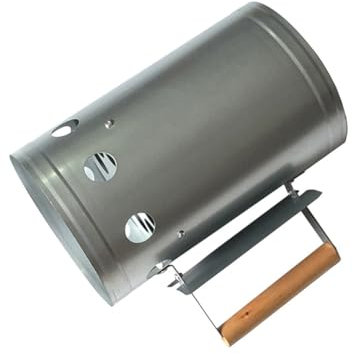Anzündkamin Starter, Kohlenanzünder mit Griff Schnellfeuer-Brikettestarter und Kaminanzünder für Kohlegrills und BBQ, Grillkohleanzünder für BBQ Kamin Grills