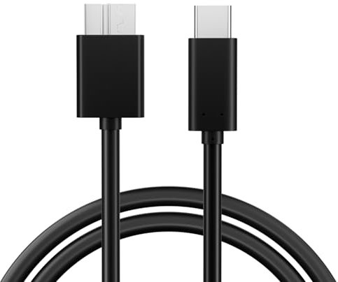 Câble USB C vers micro B, 0,30 m, USB 3.0 vers type C, câble de disque dur externe compatible avec Seagate, WD, Toshiba, Westgate, appareils photo Samsung Galaxy S5