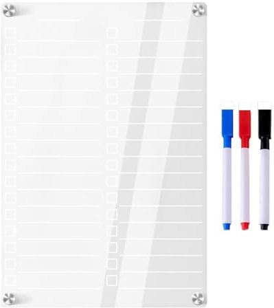 Magnetische, trocken abwischbare Kühlschrank-Notiztafel – Acryl-Notiztafel für den Kühlschrank | Magnetische, trocken abwischbare Acryltafel für den Kühlschrank, Kühlschrank-Whiteboard-Magnete, wieder