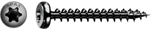 SPAX Universalschraube, Halbrundkopf, Vollgewinde, 4CUT, BLAX, T-STAR plus (1, 3,5 x 15 mm 200 Stück)