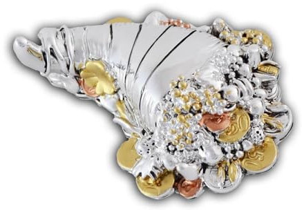 Generico Leonardo Argenti Dekofigur aus Kunstharz, dreifarbig Silber/Gold/Kupfer, 11 cm