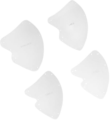 HOMSFOU 1 Satz 4 Stück Masken vorlagen Näherabende Mullmaskenvorlage Mullmaske DIY Werkzeug Zubehör für Gesichtsmasken Vorlage für Gesichtsmasken Schablone zum Nähen von Masken Acryl