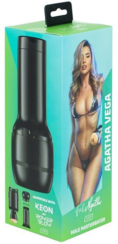 KIIROO Realistischer Masturbator Taschenmuschi FeelStar Stroker Agatha Vega Nude Ø 4,8 cm – Masturbieren Sexspielzeug für Männer, Pocket Pussy Stroker für Männer