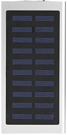 Metallgehäuse Power Bank 10000mAh, Dual USB Solarladegerät für Reisen