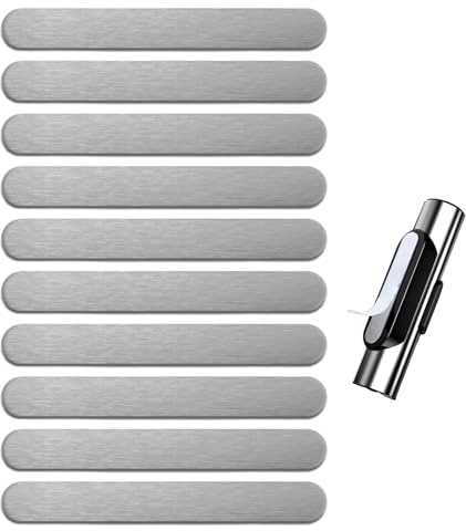Erconsso Stahlplatte für Magnete, wiederverwendbar, abnehmbar, schmal, magnetische Halterung, selbstklebende Metallplatten, für Keramik-Schreibtisch, Glas, Wand, Tisch, Regal, Windschutzscheibe