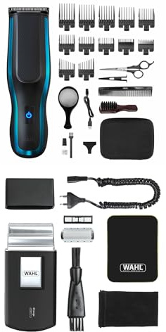 WAHL Self Clip 360, Travel Shaver, Tondeuse à cheveux sans fil, Rasoir électrique, Des coupes à la maison, Coupe en autonomie, Outils de finition, Close Cut