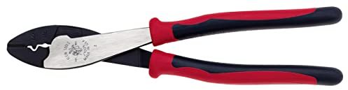 Klein Tools J1005 Journeyman Crimping/Cutting Tool, Red and Black,Red/Black,Small