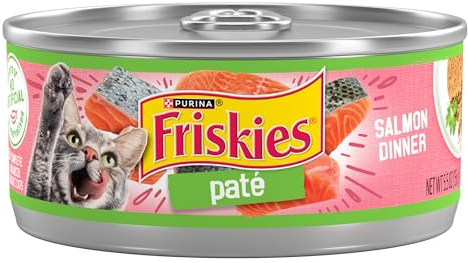 Purina Friskies Friskies Wet Cat Food, Classic Pate, Salmon Dinner, 5.5-Ounce Can