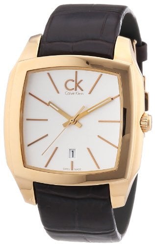 Calvin Klein Herren-Armbanduhr XL Recess Analog Leder K2K21620
