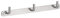 Metafranc Hakenleiste 220 mm - Edelstahl - 3 Haken - Neutrale Optik - Zur Wandmontage - Ideal für Badezimmer oder Küche / Handtuchleiste / Wand-Garderobe / Wandhaken / Handtuchhalter / 262131