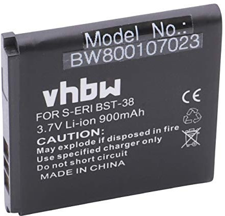 vhbw Akku kompatibel mit Sony Ericsson Z770i, Z780i, Z770, W995 Handy Smartphone Telefon (900 mAh, 3,7 V, Li-Ion)
