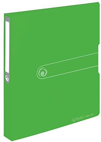 Herlitz 11226388 Ringbuch A4 (PP, 2-Ring-Kombi-Mechanik, 3,8 cm Rücken, 25 mm Füllhöhe) opak apfel