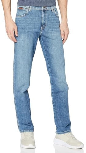 Wrangler Herren Texas Straight Jeans, Worn Broke, 34W / 34L EU