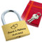 Cadenas d'amour avec votre personnalisation - Gravure de votre choix - Livré dans un écrin rouge avec ruban - A offrir en cadeau de déclaration d'amour
