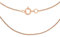 CARISSIMA Collana da Donna in Oro Rosa 9 ct 0,8 mm con Maglia Diamantata a Curb di Lunghezza 51 cm/20 Pollici