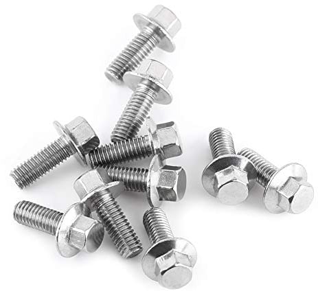 10pcs M8 304 Edelstahl Sechskant Kopf Flansch Schrauben Scheibe Befestigungen(M8*16)