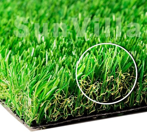 sunvilla-Realistische Kunstrasen/Turf 6.5 ft X 10 ft = 65 square feet Green/ Olive Green / Yellow