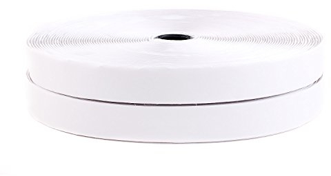 TUKA 25mx25mm Nastro Gancio e Anello Auto Adesivo, Hook & Loop striscia alta qualità, Universale Magico Strisce, per Modelbau Tinker, ecc, 25m Gancio e 25m anello, Bianco, TKB5009 White