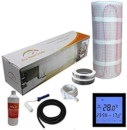 Electric Underfloor Yellow Box Heating kit 200w - 12.0m2 - Black Touch Thermostat