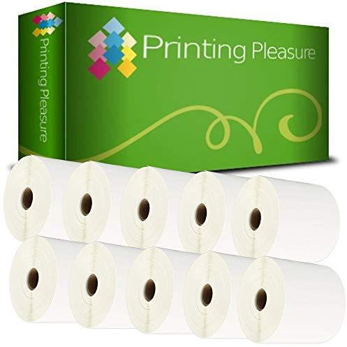 Printing Pleasure 10 x Zebra 100mm x 150mm ThermoEtiketten Rolle mit 500 Etiketten, Thermodirekt