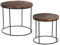 Meinposten. 2 kleine Beistelltische Couchtisch Beistelltisch Nachttisch Holz Metall 2er Set Blumenhocker Pflanztreppe Hocker
