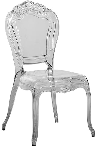 Beliani Esszimmerstuhl Schwarz Polycarbonat Klassisch Kunststoff (2er Pack) | Sitzhöhe 45 cm, Glänzend, Stapelbar, Benötigt keine Montage, Belastbarkeit 150 kg, 52 x 53 x 98 cm