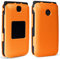 Alcatel Go Flip V, Nakedcellphone [Konstruktion Orange] zum Aufstecken [Gitterstruktur] für Alcatel Go Flip, MyFlip 4G, QuickFlip, AT&T Cingular Flip 2 (A405DL, 4051s, 4044, A405)