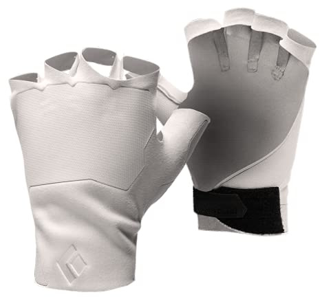 BLACK DIAMOND Crack Gloves | Synthetic Suede Construction | 3D Patterned Fit | Durable, Comfortable Protection for Trad Rock Climbing | White | Extra Large