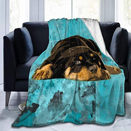 FANSU Kuscheldecke Flanell Decke, 3D Drucken Microfaser Flauschig Weich Warm Plüsch Wohndecke Fleece Tagesdecke Decke für Sofa und Bett (Hund,150x100cm)