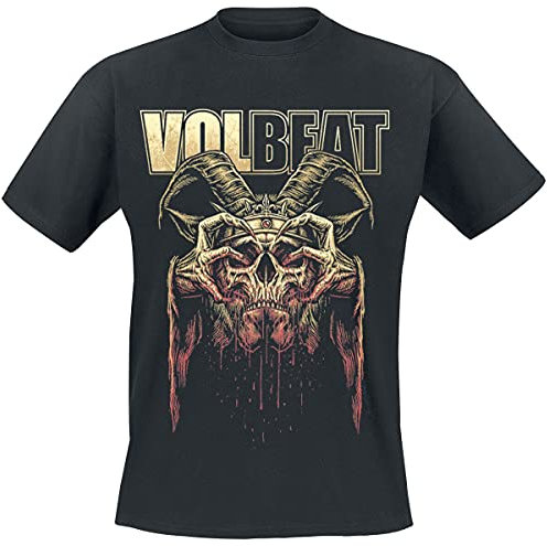 Volbeat Bleeding Crown Skull Männer T-Shirt schwarz L 100% Baumwolle Band-Merch, Bands, Nachhaltigkeit