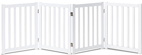 LZRS Puerta Plegable de Madera de Roble para Mascotas, Puerta de Madera para Perros, Puerta para Gatos, Puerta para Mascotas con Collar para Mascotas para casa, Puerta, escaleras, Valla de Seguridad
