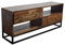 SAM TV-Schrank Nagar 1, Akazienholz massiv & nussbaumfarben, Lowboard mit je 2 Schubladen & offenen Fächern, Gestell & Griffe aus Metall, 120 x 30 x 50 cm