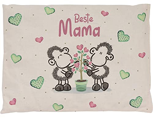 Sheepworld 47417 Kirschkernkissen Beste Mama, 25 cm x 18 cm, Baumwolle, Geschenkbox, Mehrfarbig