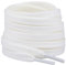 Stepace 2 Pares Cordones Planos de 100% algodón 8 mm de Ancho Cordones para Zapatillas y Zapatos Deportivas Cordones de Calzado Deportivo de Reemplazo Blanco Marfil 140