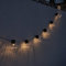 MiniSun Set of 20 - IP44 Rated Battery Operated Outdoor Decorative Integrated Warm White LED Festoon Clear Pumpkin Globe Lights