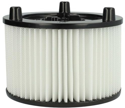 vhbw Faltenfilter kompatibel mit Bosch AdvancedVac 20 | Staubsauger Patronenfilter Weiß Abwaschbar