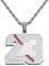BYFDIY Benutzerdefinierte Baseball -Nummer Halskette mit Namen Softball Sportnummer Anhänger mit Namen Halskette Edelstahl Lucky Number Team Inspiration Schmuck für Männer Sportler Jungen Geschenk