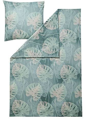 Estella Mako Interlock Jersey Bettwäsche Delicia (grün 530, 1 x 80x80 + 1 x 135x200 cm)