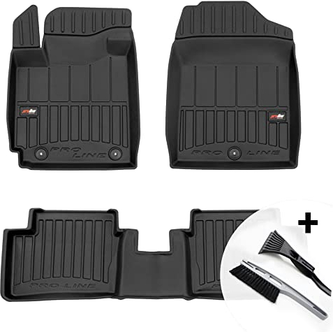 moto-MOLTICO 3D Gummimatten Auto Fußmatten Gummi Automatten 4-teilig Set - passend für Kia Picanto II III ab 2011