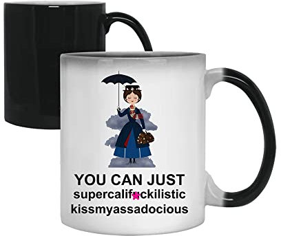 Giftme Mary Poppins Secret Santa Supercalifragilistic Rude Sweary Coffee Tea Mug Unique Magic Mug Ceramic Mug.