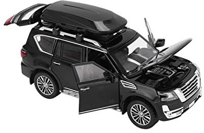 RiToEasysports Diecast Model Car, 1/32 SUV Auto Metallmodell Alloy Diecast Pull Back Vehicle Spielzeugauto mit Sound und Licht für Jungen und Mädchen (Schwarz)