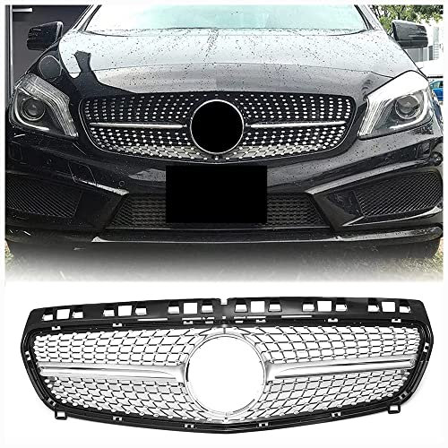 ASHFIT Griglia paraurti Anteriore, per Mercedes Benz Classe A W176 2013-2015 Griglie Anteriori Sportive,B