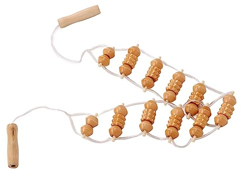 Appareil de Massage Rouleau de Massage du Dos Masseur du Dos avec Rouleau en Bois Outils de Massage en Bois Outils de Sculpture du Corps pour le Cou, les Jambes, le Dos