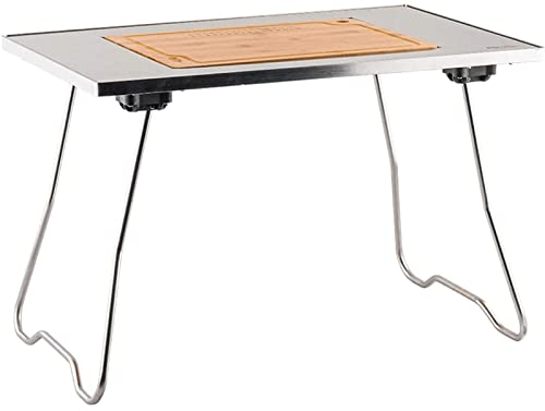 OLOTU Tische Klapptisch aus Edelstahl, multifunktionaler Picknicktisch zum Kochen/Grillen/Strand/Reisen, Leichter tragbarer Campingtisch Kompakt