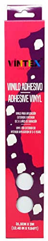 VINTEX - Vinilo Adhesivo Acabado Blanco Brillo 3m x 31,5cm - para Interior y Exterior - Apto para Plotter de Corte - Durabilidad de 3 a 5 Años - Vinilo de Rotulación